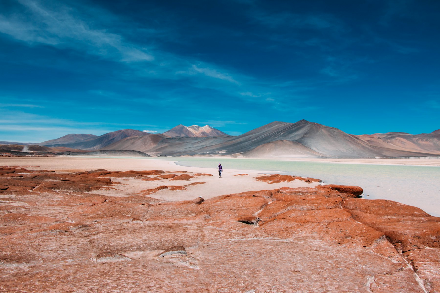 Laguna no deserto do Atacama